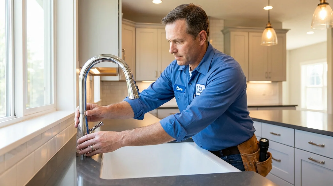 Kitchen faucet installation by Johns Plumbing LLC in Crystal City